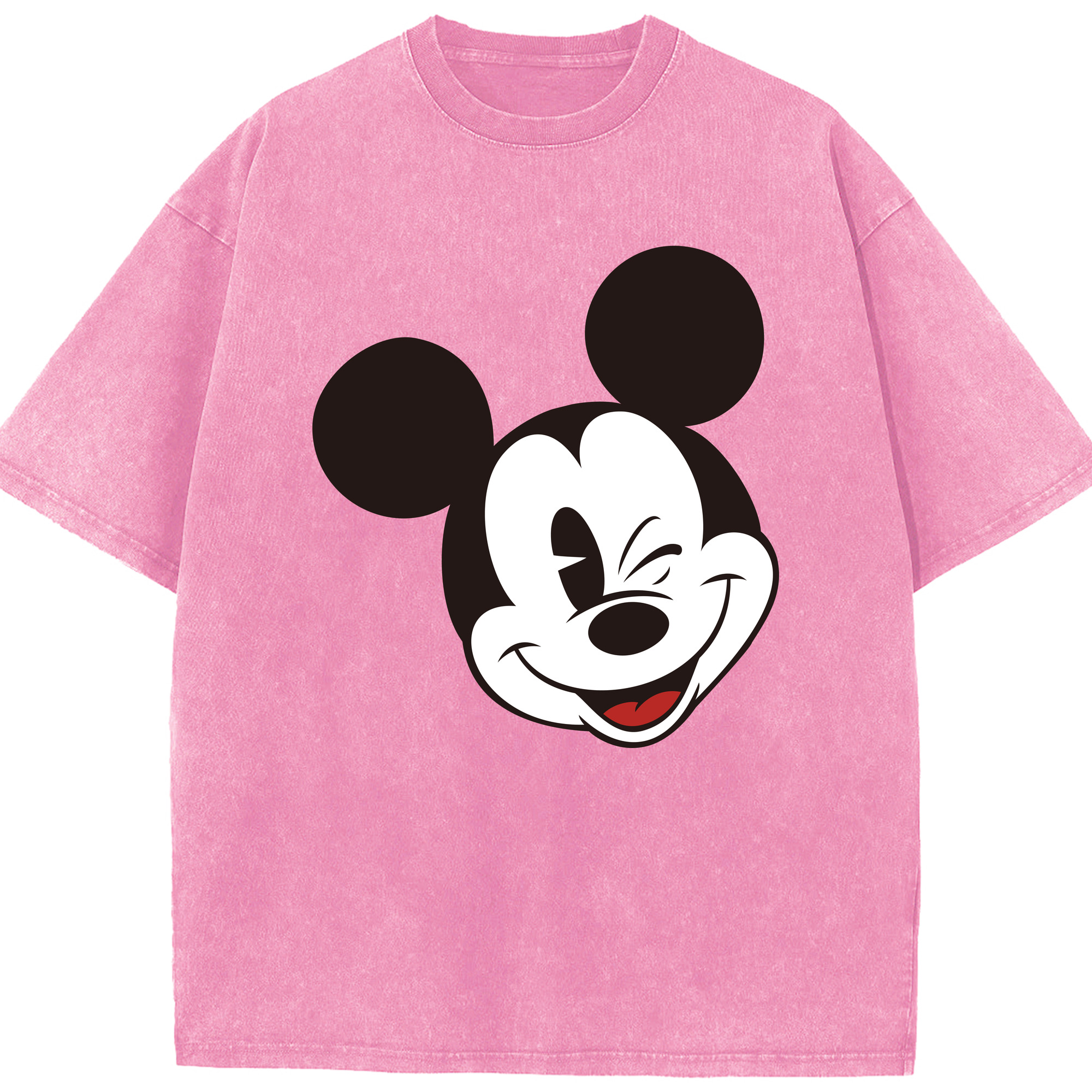 （画像用） ミッキーマウス Mickey Mouse 綿100% ヴィンテージ風 半袖Tシャツ（フロントプリント）